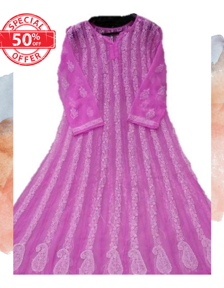 Hand Embroidered Pure Lucknowi Chikankari Kurti VOL 04
