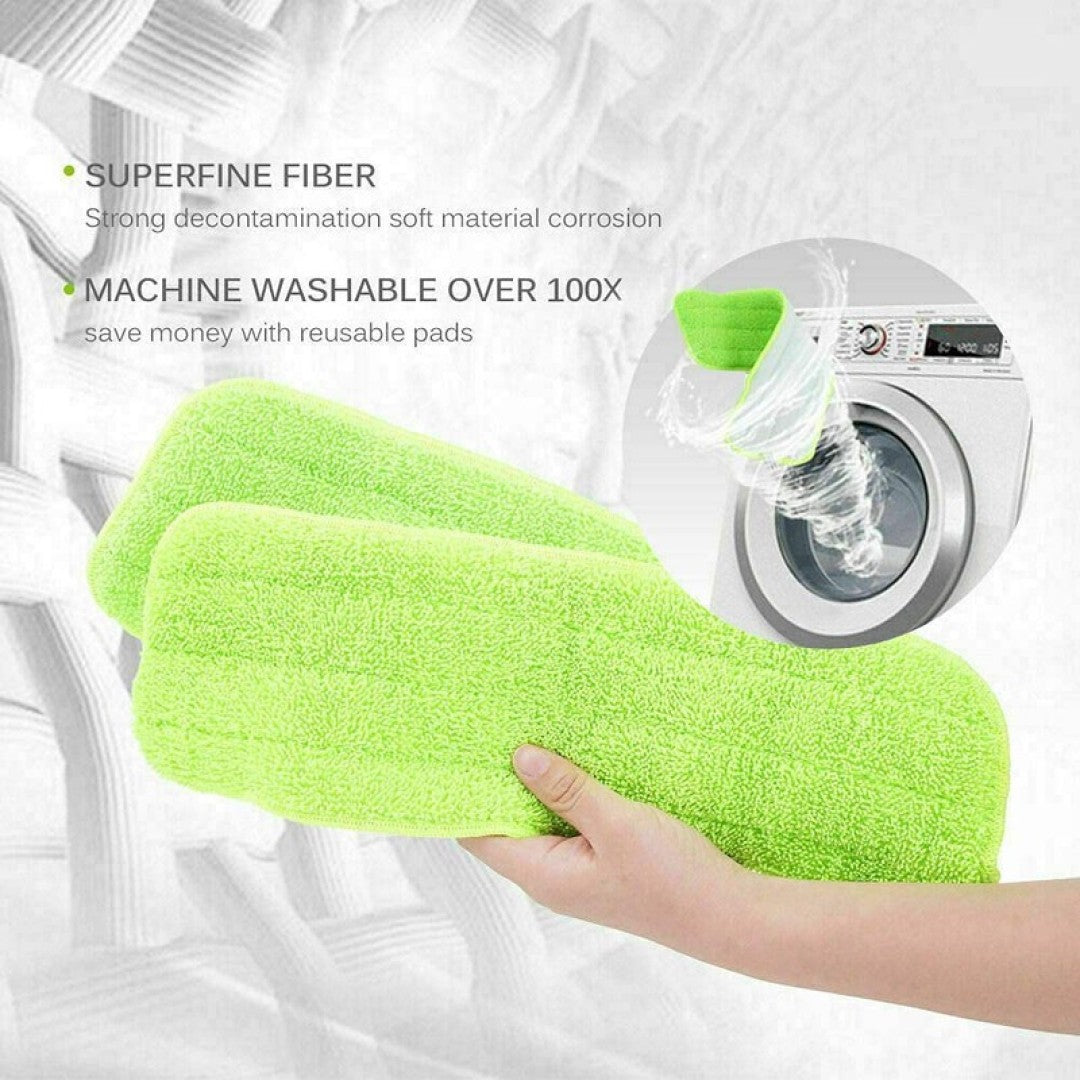 HEALTHY SPRAY MOP WITH REMOVABLE WASHABLE CLEANING MICROFIBER PAD AND INTEGRATED WATER SPRAY MECHANISM
