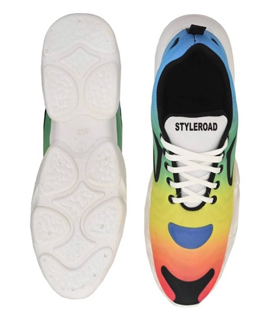 StyleRoad Stylish and Trendy Multicoloured Synthetic Casual Sneakers for Men's