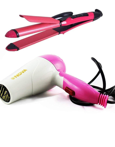 Nova Hair Dryer and Hair Curler Straightener (Combo Offer)