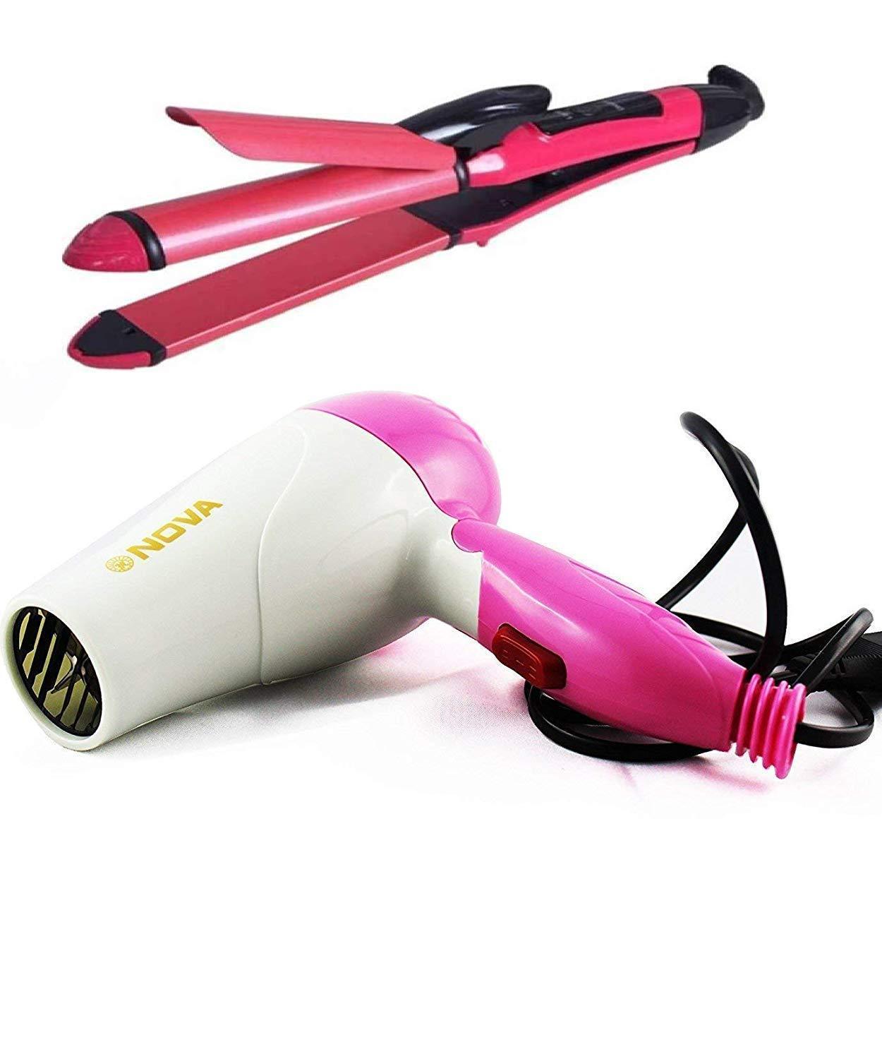 Nova Hair Dryer and Hair Curler Straightener (Combo Offer)