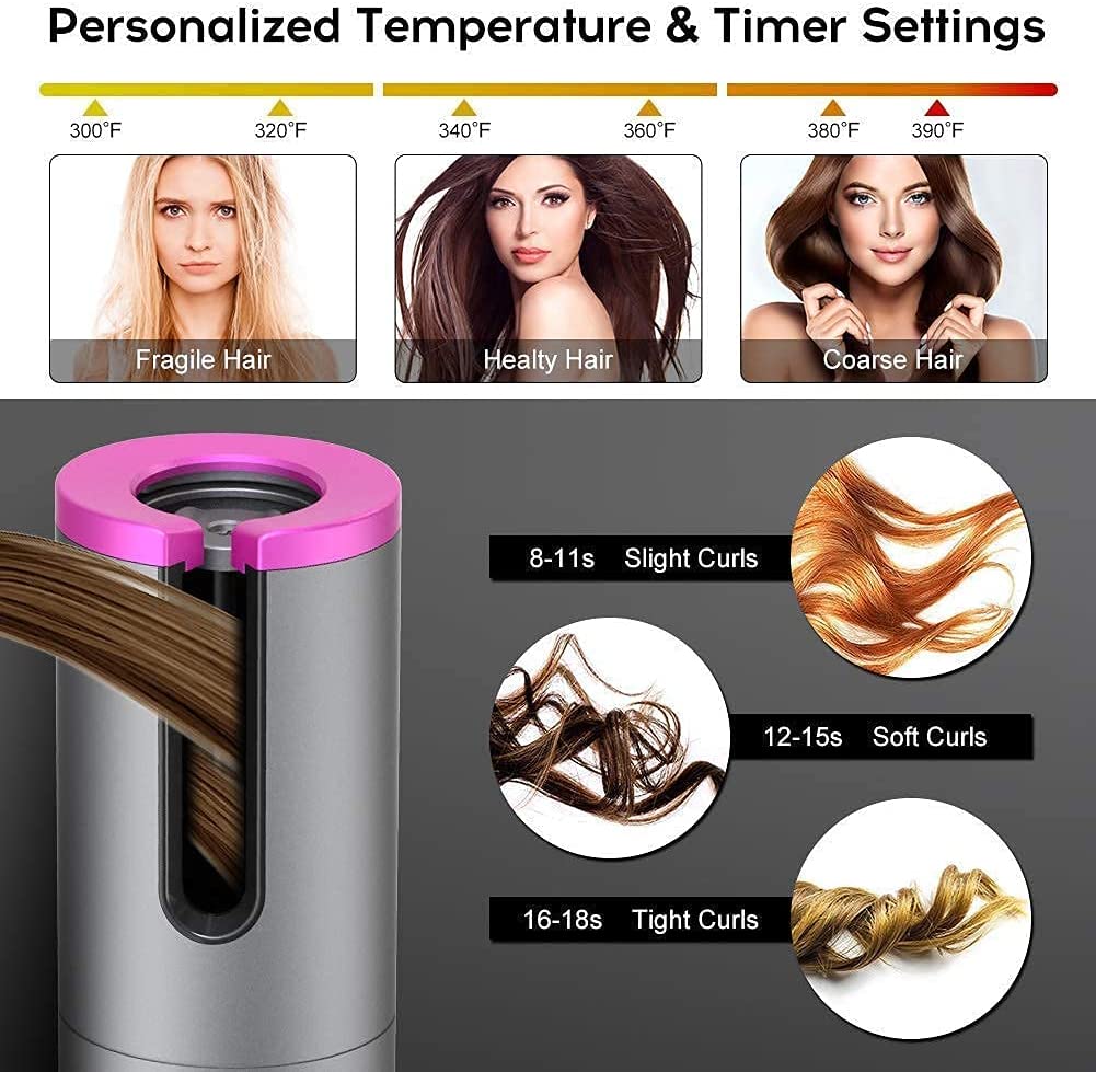 USB Rechargeable Automatic Wireless Electric Hair Curler