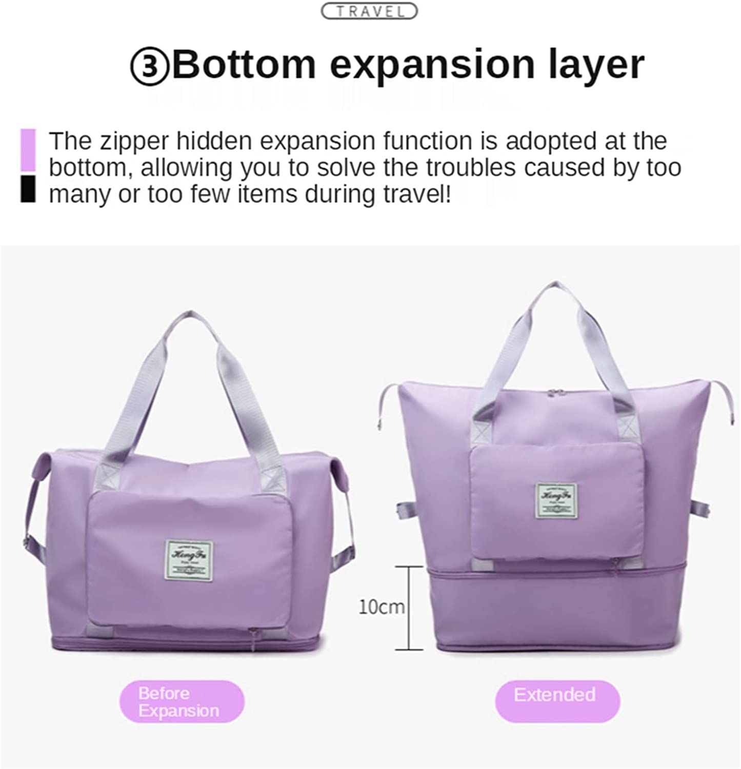 Large Capacity Folding Travel Bag (Waterproof)