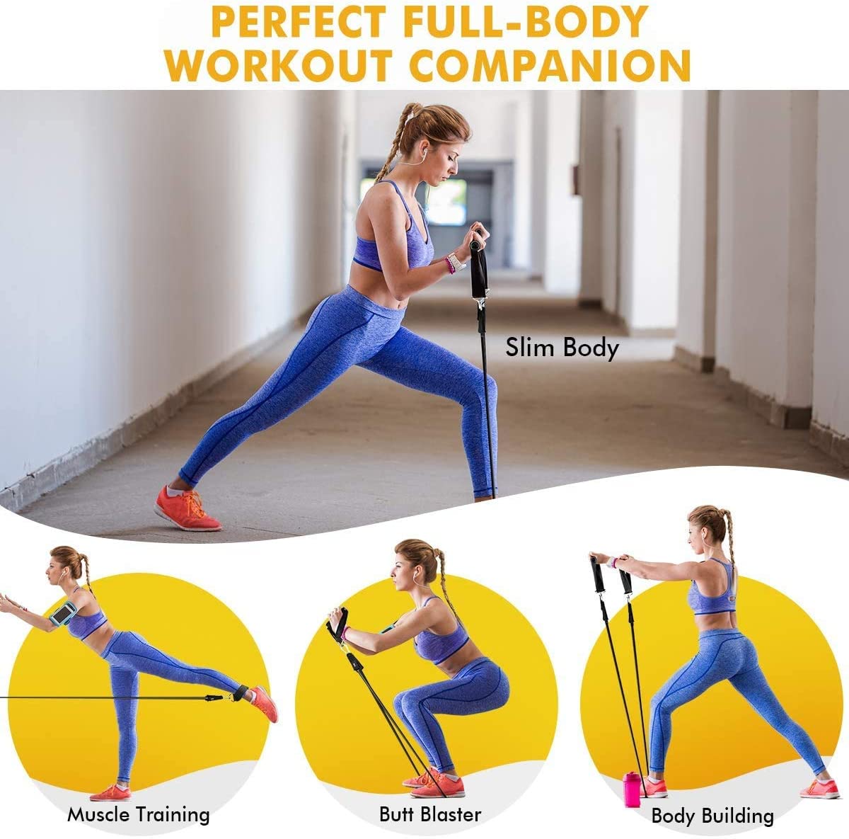 Resistance exercise workout bands set for mens & women's