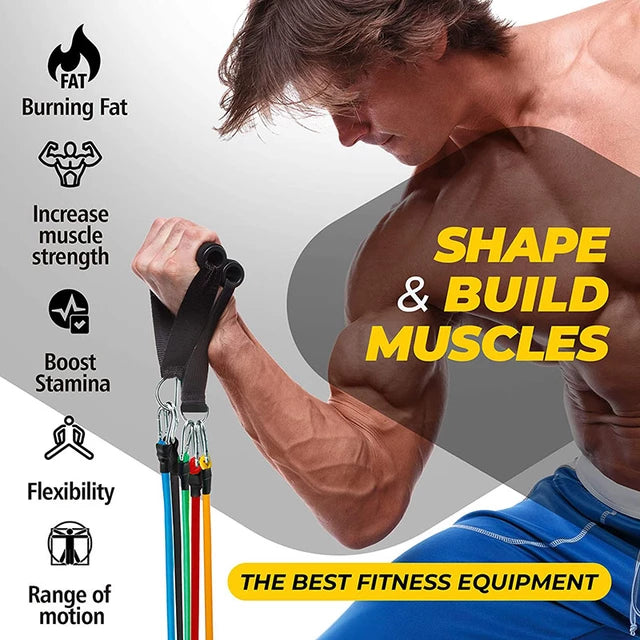Resistance exercise workout bands set for mens & women's