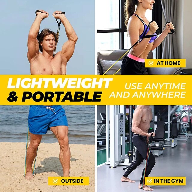 Resistance exercise workout bands set for mens & women's