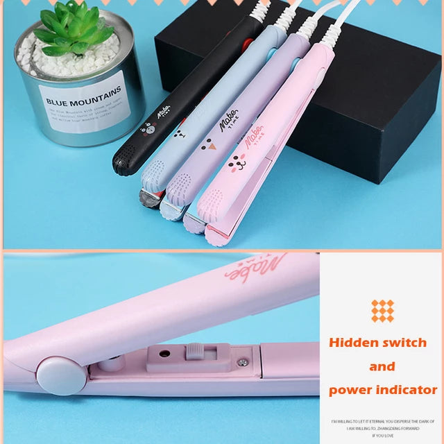 Portable Mini Hair Straightener Curling Hair Clipper with Box (Buy 1 Get 1 Free Offer)