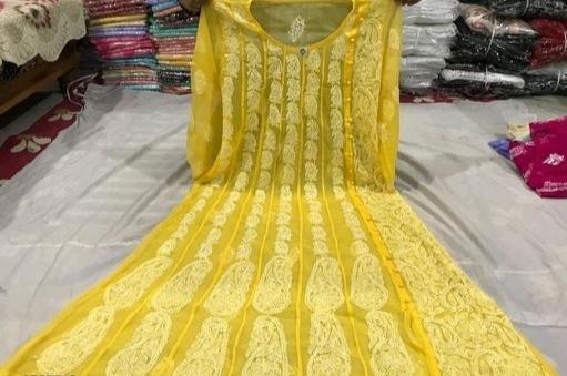 Hand Embroidered Pure Lucknowi Chikankari Kurti