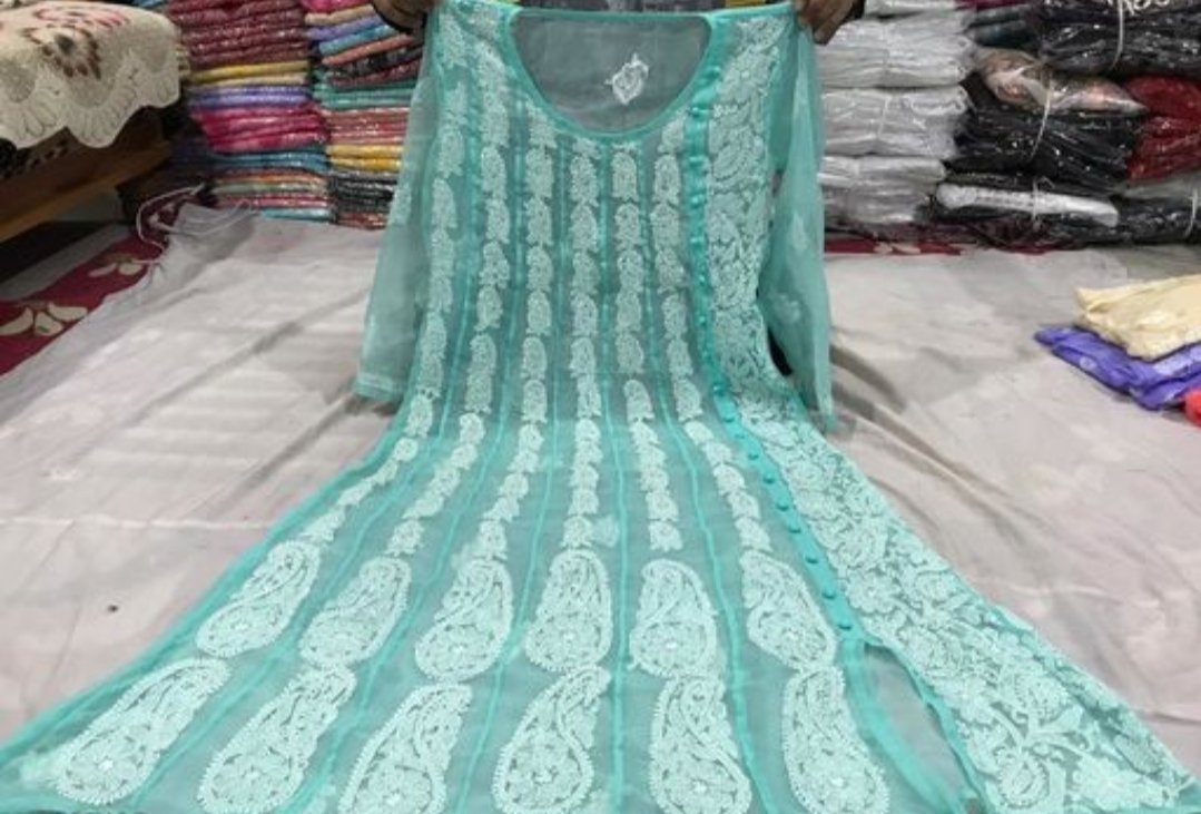 Hand Embroidered Pure Lucknowi Chikankari Kurti