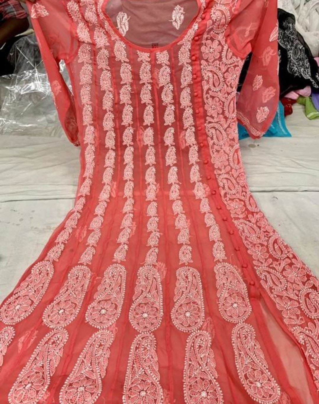 Hand Embroidered Pure Lucknowi Chikankari Kurti