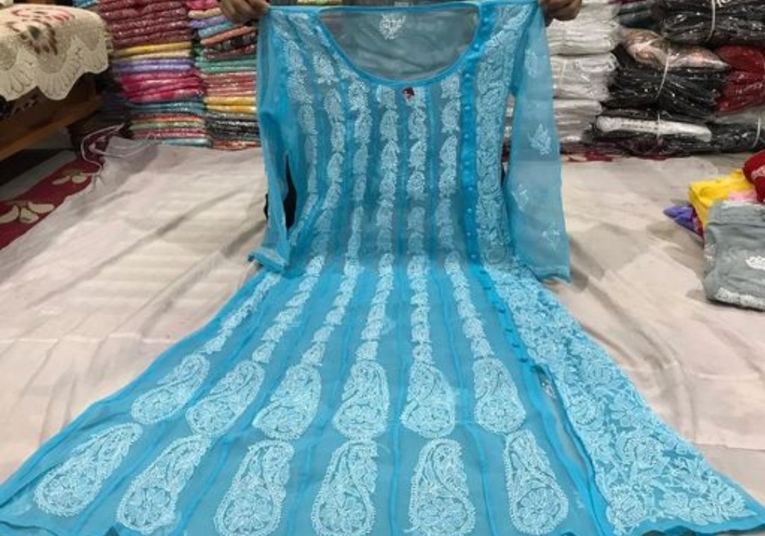 Hand Embroidered Pure Lucknowi Chikankari Kurti