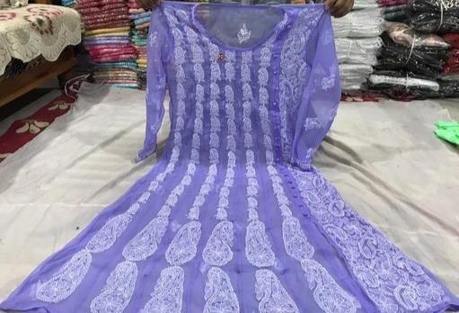 Hand Embroidered Pure Lucknowi Chikankari Kurti