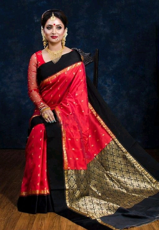 Women's Banarasi Kanjivaram Silk Saree with Blouse Piece