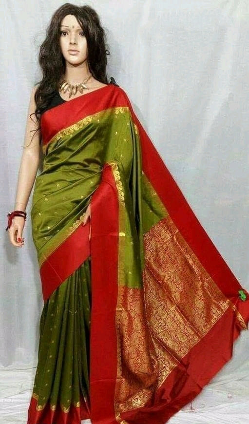 Women's Banarasi Kanjivaram Silk Saree with Blouse Piece
