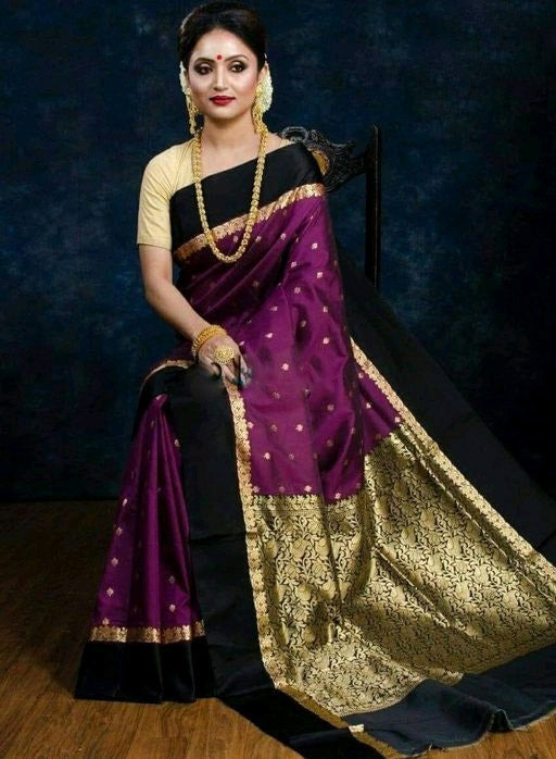 Women's Banarasi Kanjivaram Silk Saree with Blouse Piece