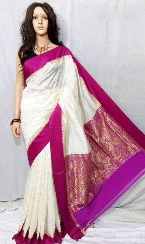Women's Banarasi Kanjivaram Silk Saree with Blouse Piece